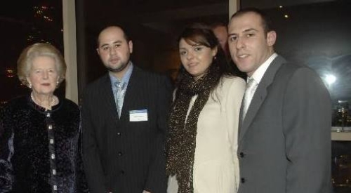 Με την πρώην Πρωθυπουργό Margaret Thatcher